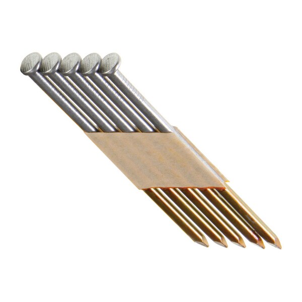 Collated Framing Nail, Steel, Hot Galvanized Finish, 12 ga